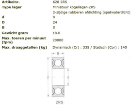 628-2RS NTR in RVS SS628-2RS W628-2RS