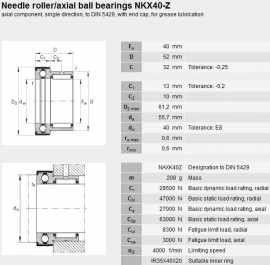 NKX40-Z/P6 INA/SKF