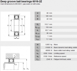 6016-2Z SKF