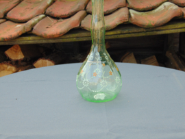 Handbeschilderd uranium glazen karafje zonder stopje
