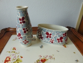 Art Decó Vase und Blumentopf