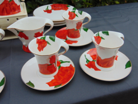 Limoges koffieservies inclusief gebaksbordjes.