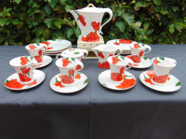 Limoges koffieservies inclusief gebaksbordjes.