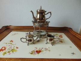 Vintage verzilverd koffie servies.