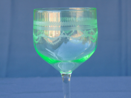 Uranium glazen wijnglas