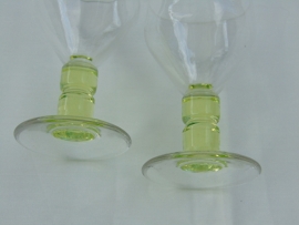Annagroen(Uranium) glazen likeur glaasjes