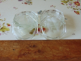 Vintage-Set von 10 Glas-Untersetzer