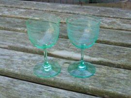 Annagroen (Uranium) glazen wijnglas