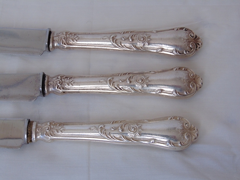 Antieke messen met zilveren heft | Antiek Bestek | De Vijf