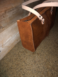 Tas bruin cowhide