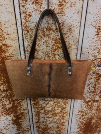 Tas midden bruin cow hide