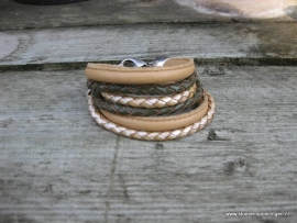 Wikkelarmband topaz mosterd