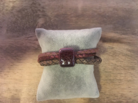 Armband  aubergine grijs