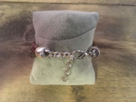 Armband  aubergine grijs