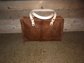 Tas bruin cowhide