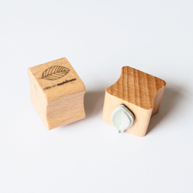 Houten Stempel Mini Blaadje HOUTEN STEMPELS IMAKIN