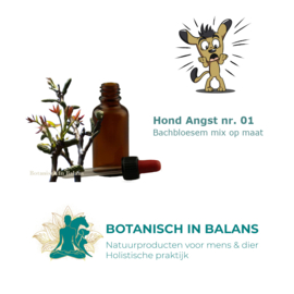 Botanisch in Balans Bachbloesem mix op maat Hond Angst nr 01