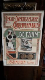 Oude posters conservenfabriek de faam ijsselmuiden