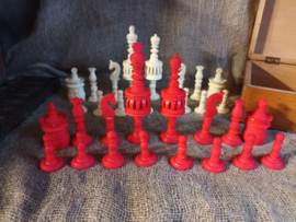 Antiek benen schaakspel