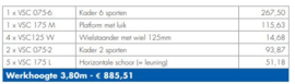 Kamersteiger VSC werkhoogte 3.80 mtr (VSC18)