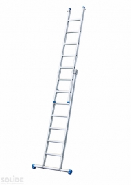 Solide 2-delige ladder 2 x 7 sporten met stabilisatiebalk,  vrijstaand