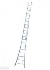 Solide 2-delige ladder 2 x 12 sporten open voet, vrijstaand
