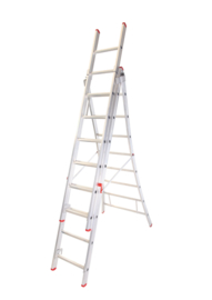  Das Solide ECO PRO 3-delige Bouwladder ongecoat