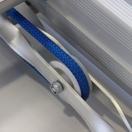 Solide 3-delige touwoptrekladder 3 x 24 sporten, met stabiliteitsbalk (F24B)