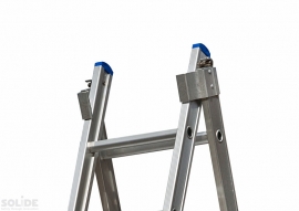 Solide 2-delige ladder 2 x 14 sporten met stabilisatiebalk,  vrijstaand