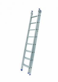 Solide 2-delige ladder 2 x 8 sporten met stabilisatiebalk,  vrijstaand
