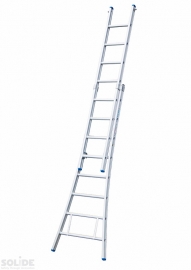 Solide 2-delige ladder 2 x 8 sporten open voet, vrijstaand