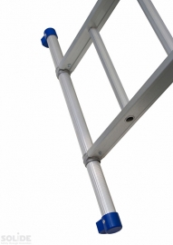 Solide 2-delige ladder 2 x 7 sporten met stabilisatiebalk,  vrijstaand