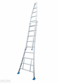 Glazenwassersladder met rollen
