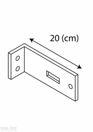 Wandbevestiging afstandhouder 20 cm per paar