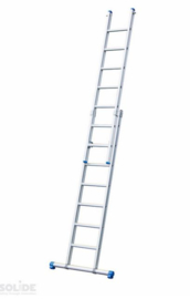 Gecoate 2-delige ladder met rechte voet met stabilisatiebalk