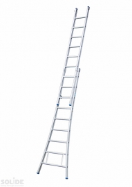Solide 2-delige ladder 2 x 9 sporten open voet, vrijstaand (C09)