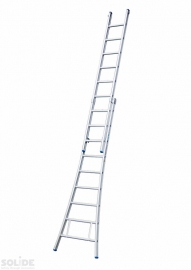 Solide 2-delige ladder 2 x 9 sporten open voet, vrijstaand