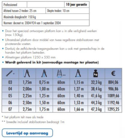 Solide Mobiel Werkplatform 6 treden