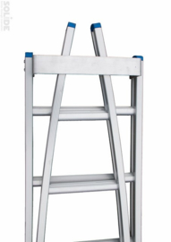 Glazenwassersladder met punt; enkele ladder met 10 treden