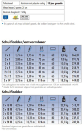 Solide 2-delige ladder 2 x 6 sporten met stabilisatiebalk,  vrijstaand