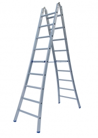 SOLIDE  dubbele scharnierladder - bokladder 2 x 14 sporten