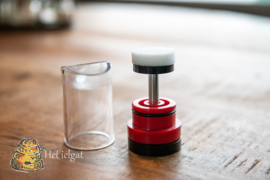 Tekenstempel met schroefdraad, rood