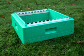 Segeberger groen Gr.I.R: Varroa-bodem, 1 broedkamer, 1 honingkamer, dak, 11 bk.ramen,11 hk.ramen