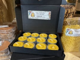 12st. Theelichten 100% Bijenwas