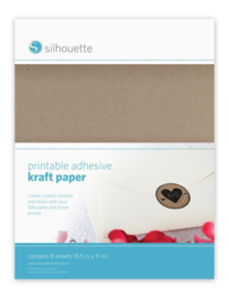 Silhouette Printable Adhesive Kraft Paper (8 sheets)