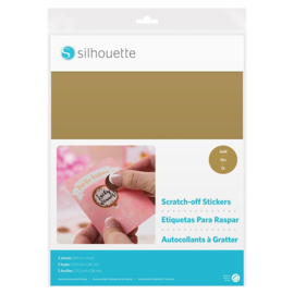 Silhouette Scratch off Stickers Gold Sheets