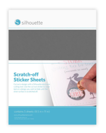 Silhouette Scratch off Sticker Zilver Sheets