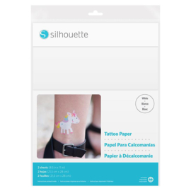 Silhouette Tattoo Paper White