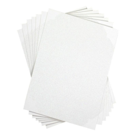 Silhouette Sticker Paper Glitter White