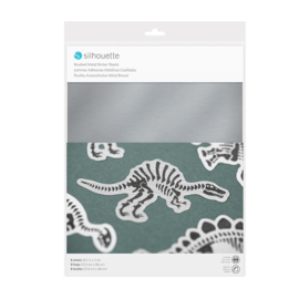 Silhouette Sticker Paper Brushed Metallic Silver